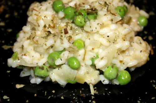 Gr&uuml;nes Erbsenrisotto